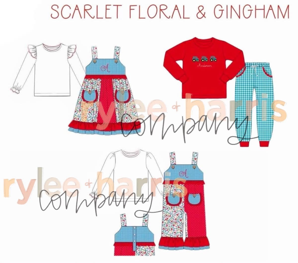 Scarlett floral & gingham dress
