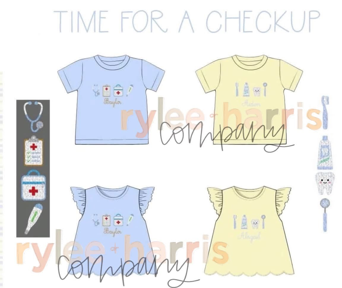 Time for a checkup girl dental shirt