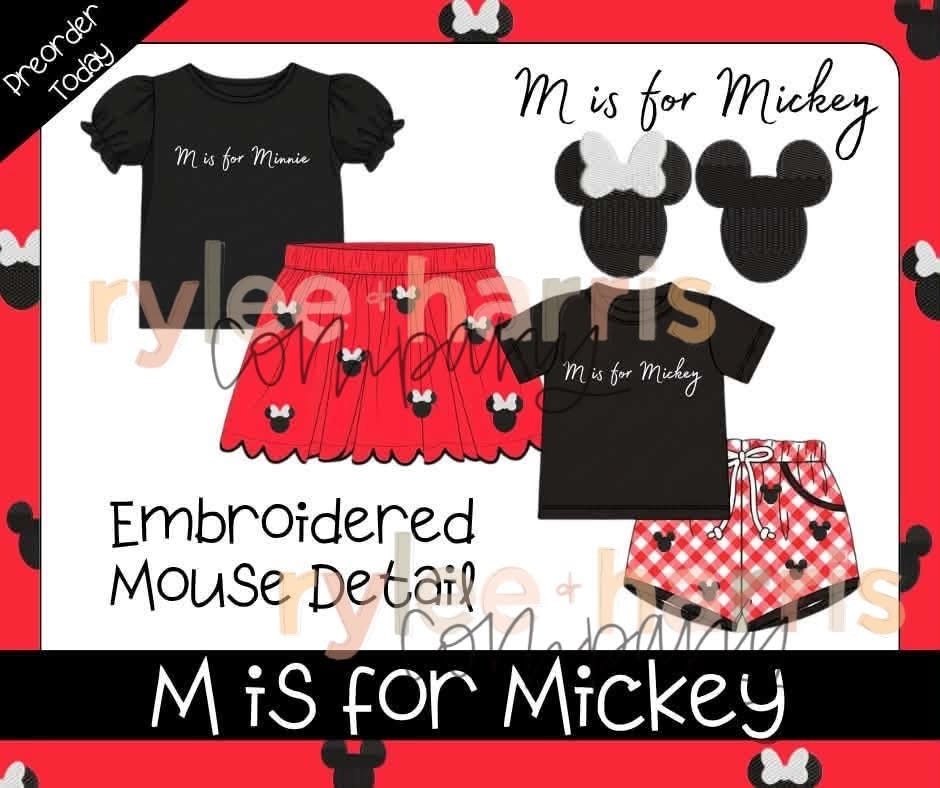 M is for Mickey girl set