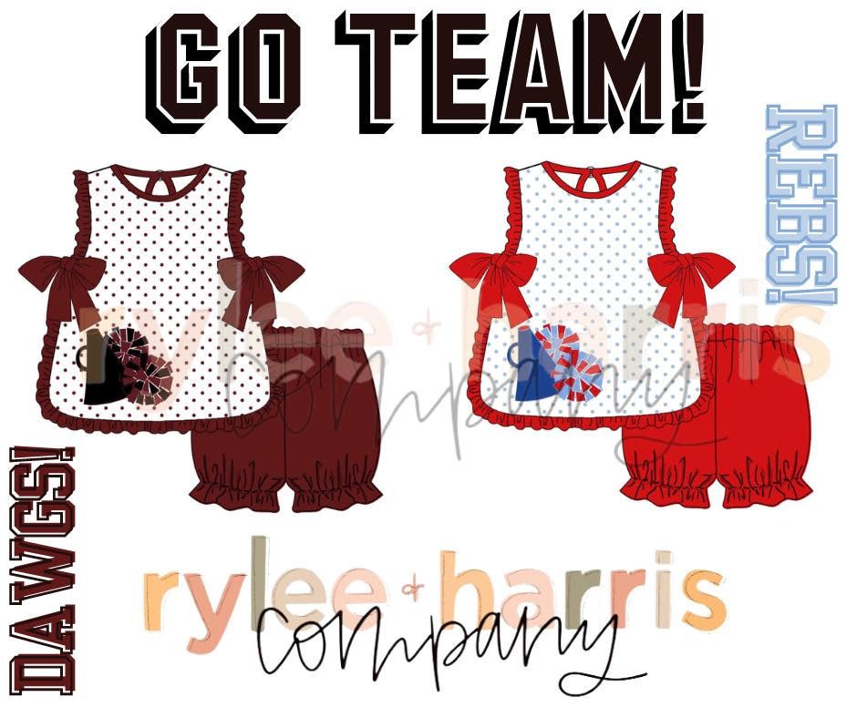 *Ready to Ship* Go Team Apron Set OM Girl