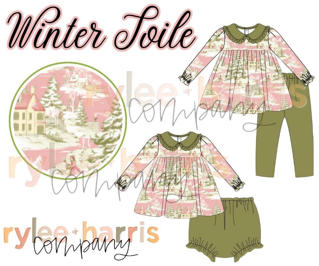 *Ready to Ship* Winter Toile Bloomer Set