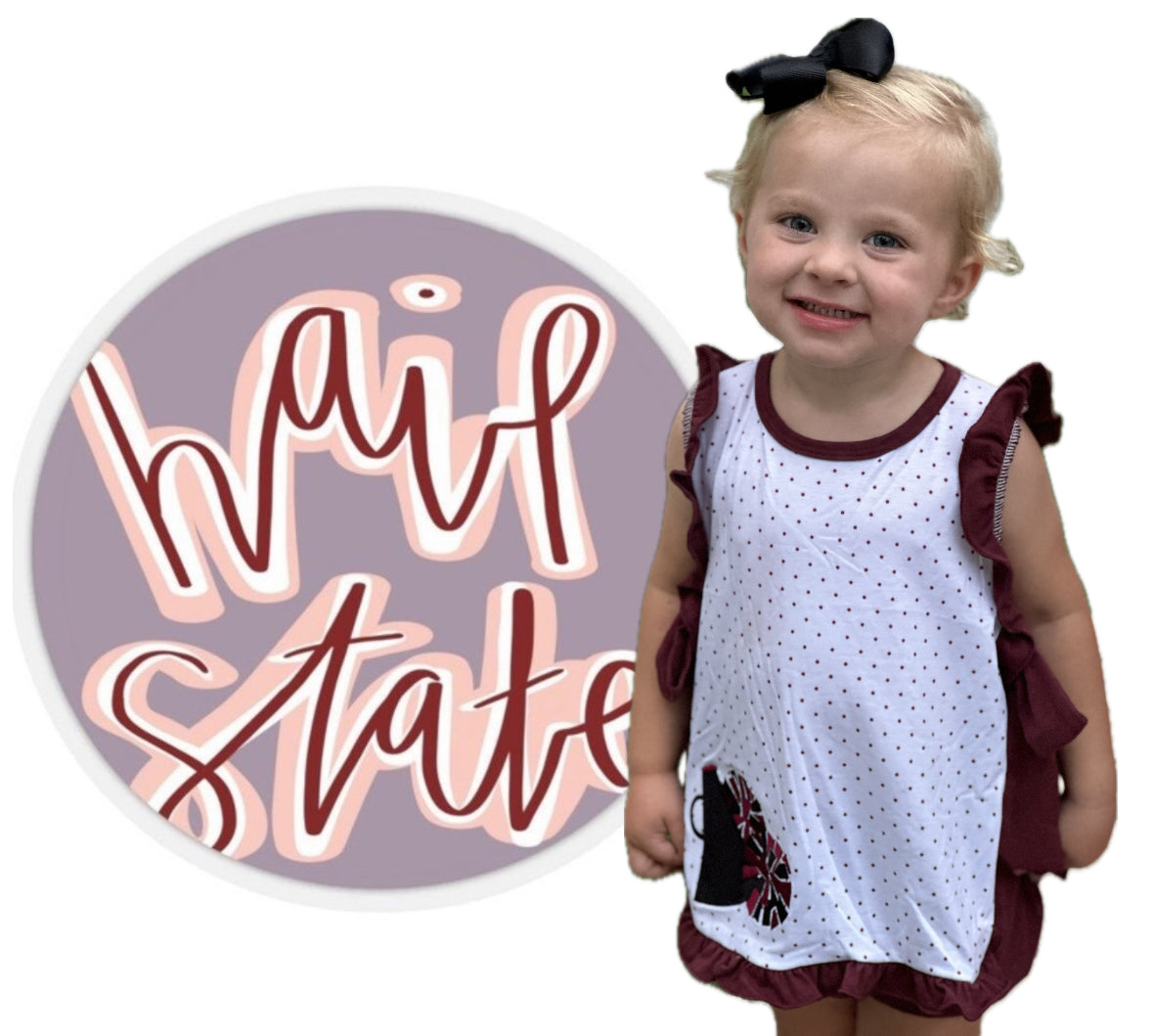 *Ready to Ship* Go Team Apron Set State Girl