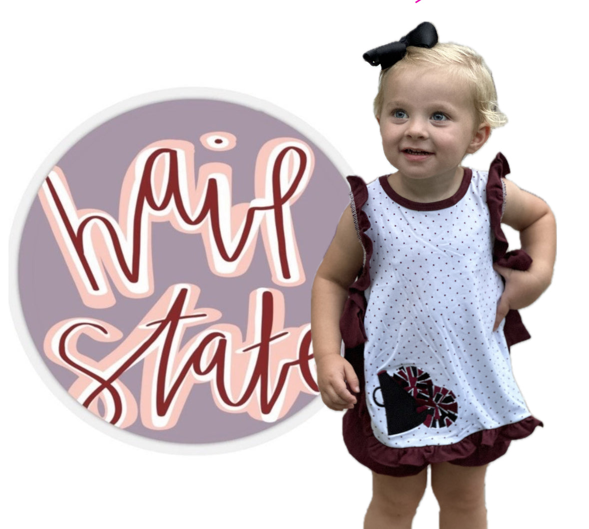 *Ready to Ship* Go Team Apron Set State Girl