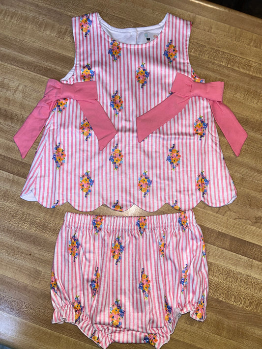 *RTS- pink floral bloomer set