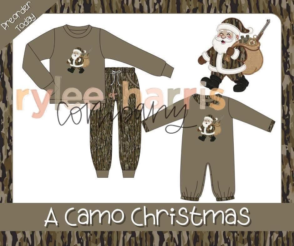 Camo Christmas romper