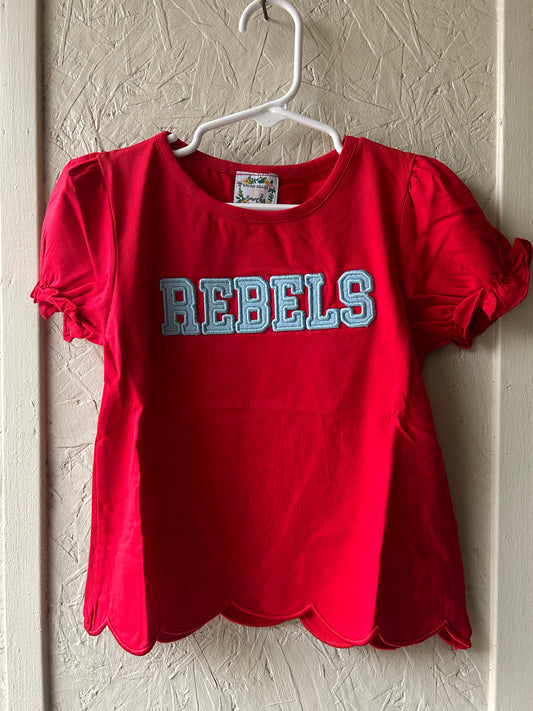 *READY TO SHIP- appliqué team tee girl