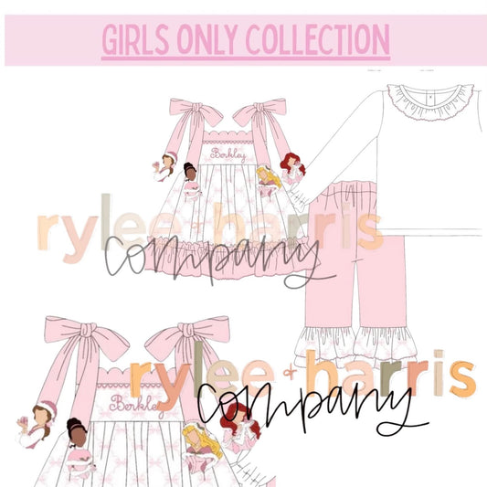 Girls only princess collection with monogram