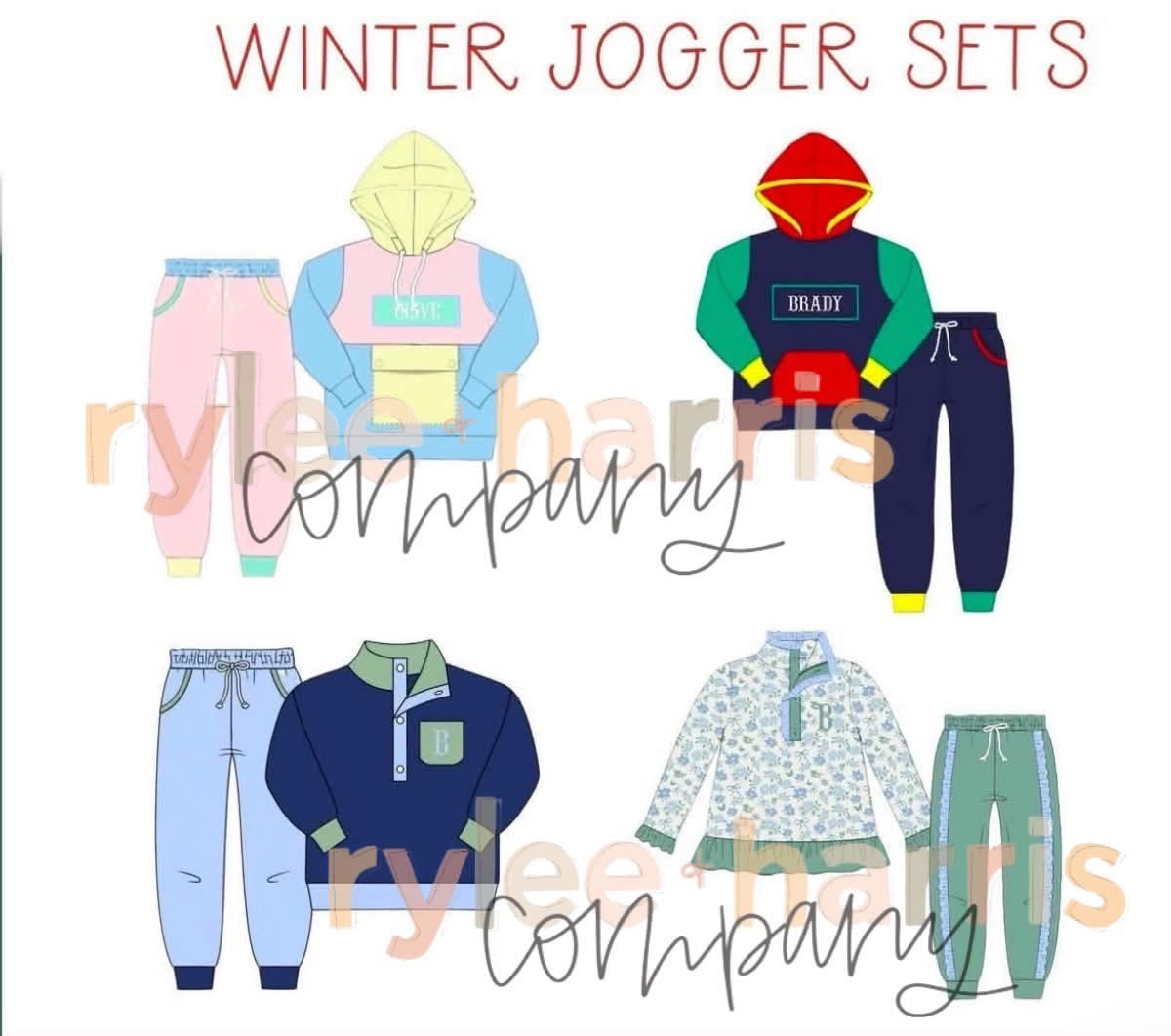 Winter jogger set pink set