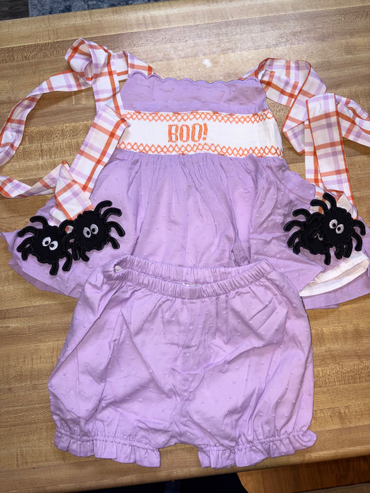*READY TO SHIP- applique spider short set