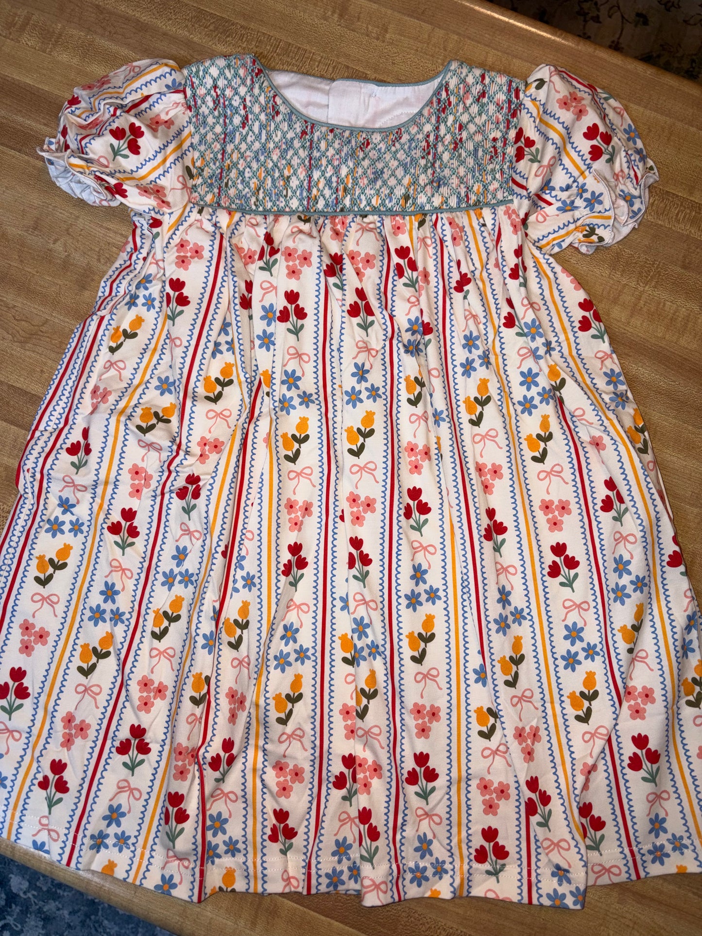 *READY TO SHIP- fall floral & gingham dress