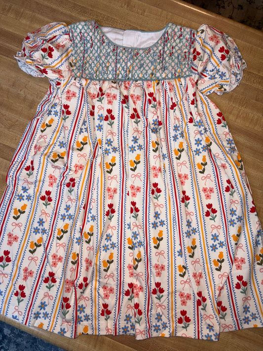 *READY TO SHIP- fall floral & gingham dress