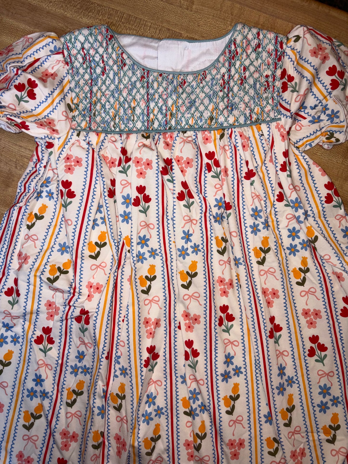 *READY TO SHIP- fall floral & gingham dress