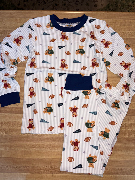 *READY TO SHIP- huddle up teddy pjs