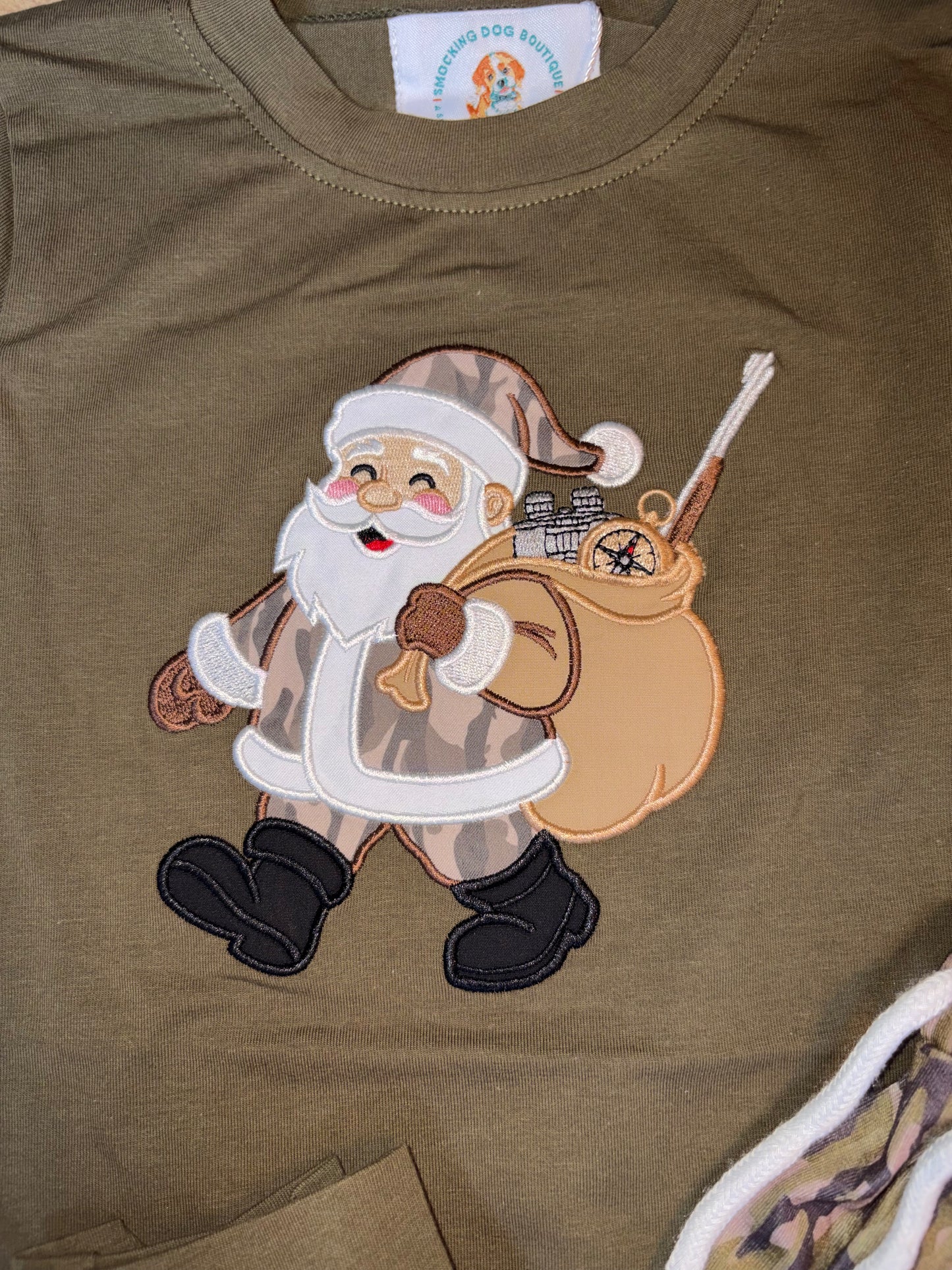 *READY TO SHIP- camo Christmas boy set
