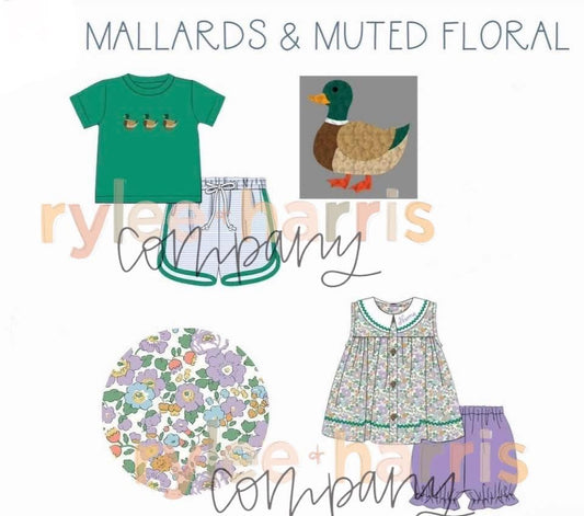Mallards & muted floral