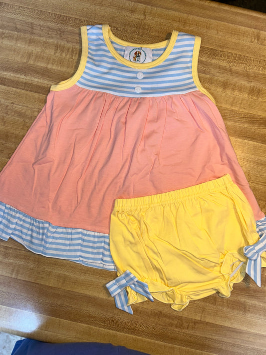 *READY TO SHIP- summer color block bloomer set