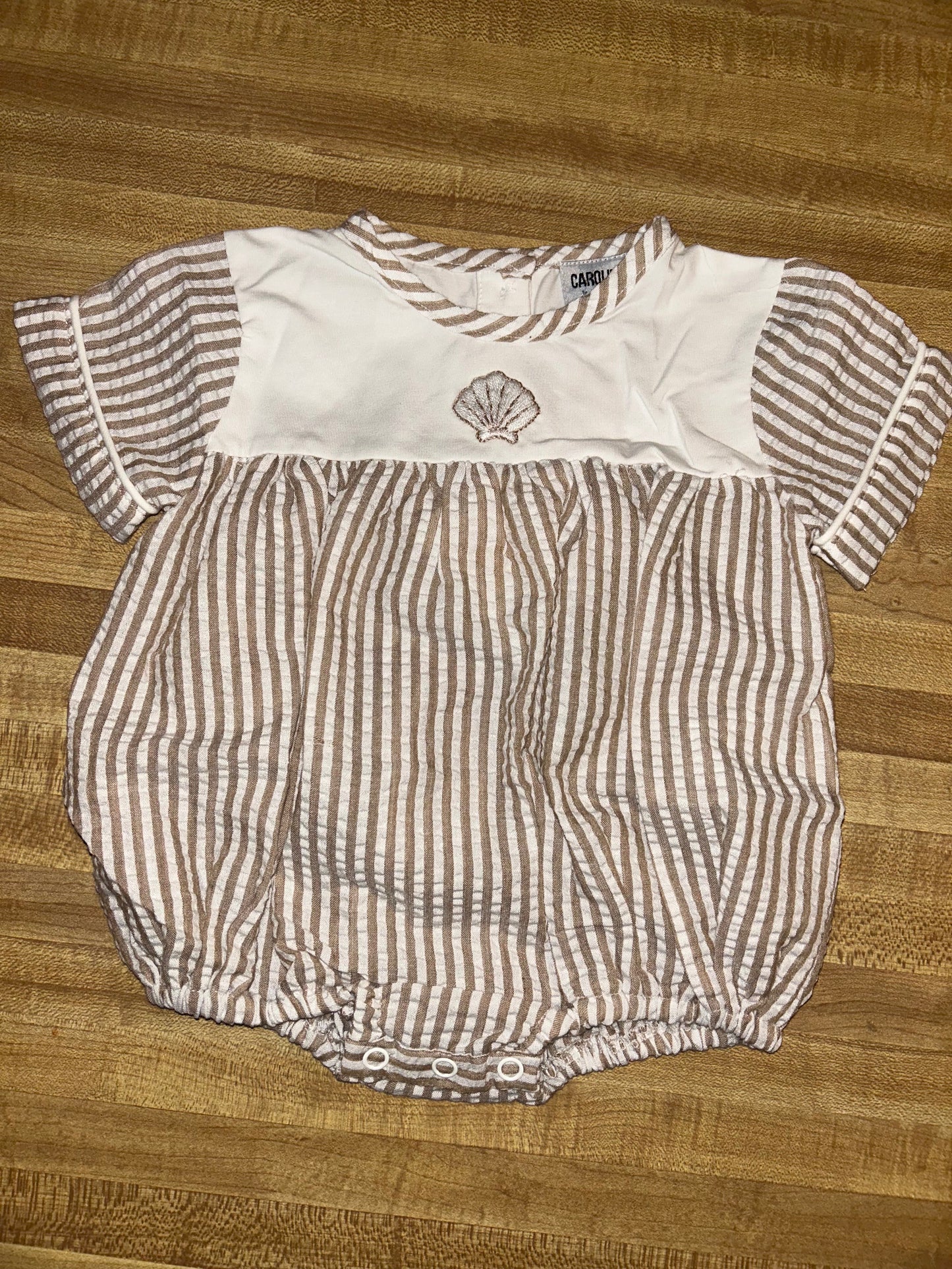 *READY TO SHIP- seersucker shells boy bubble